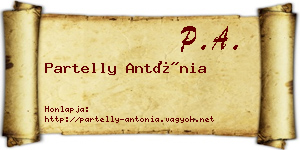 Partelly Antónia névjegykártya